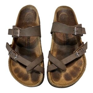 Birkenstock Women's Mayari Birkibuc Sandals Size 37 brown